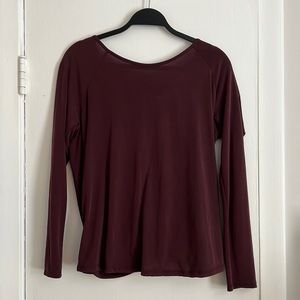 Maroon blouse with amazing cut out back